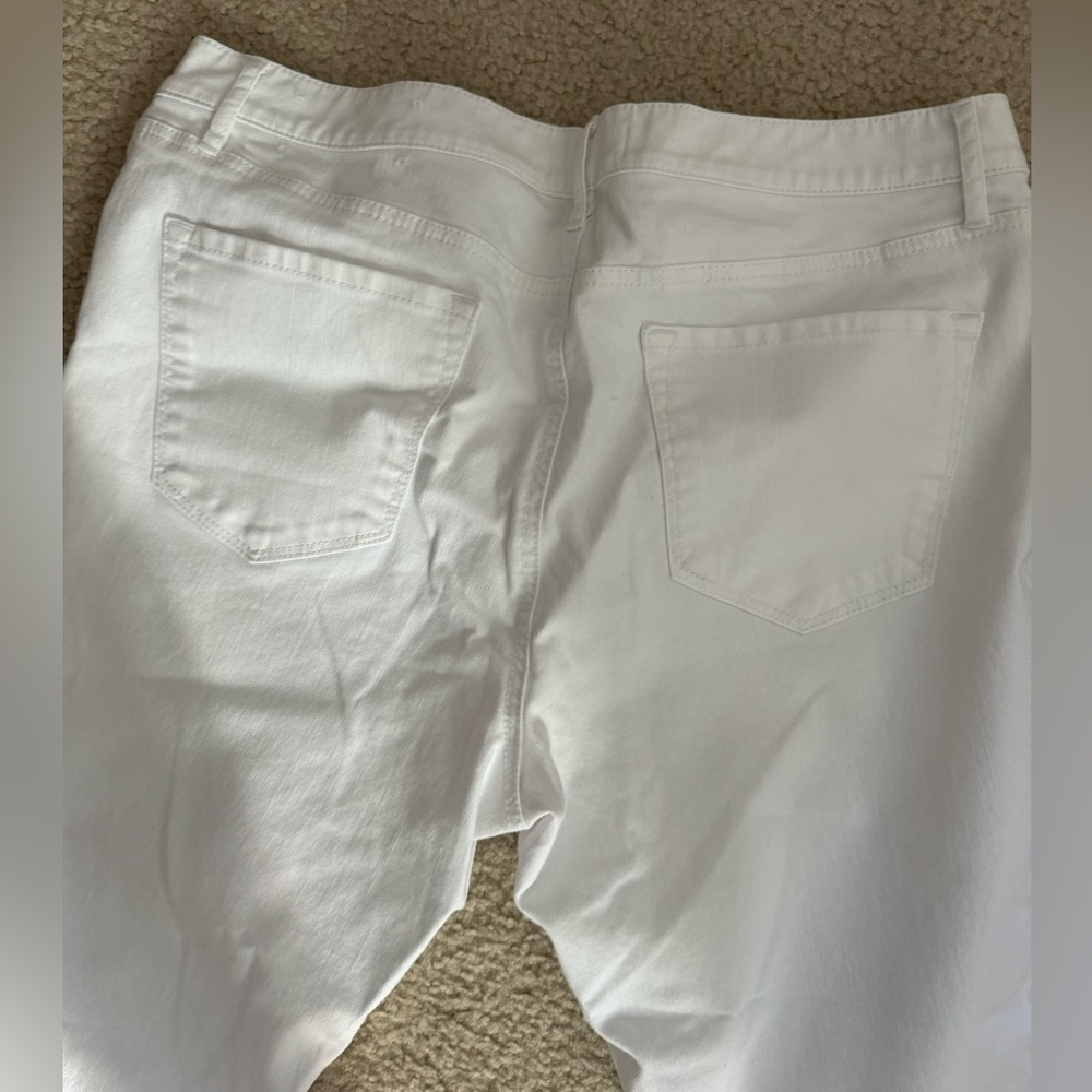 Women's White Loft relaxed skinny jeans - size 14 - Picture 4 of 6